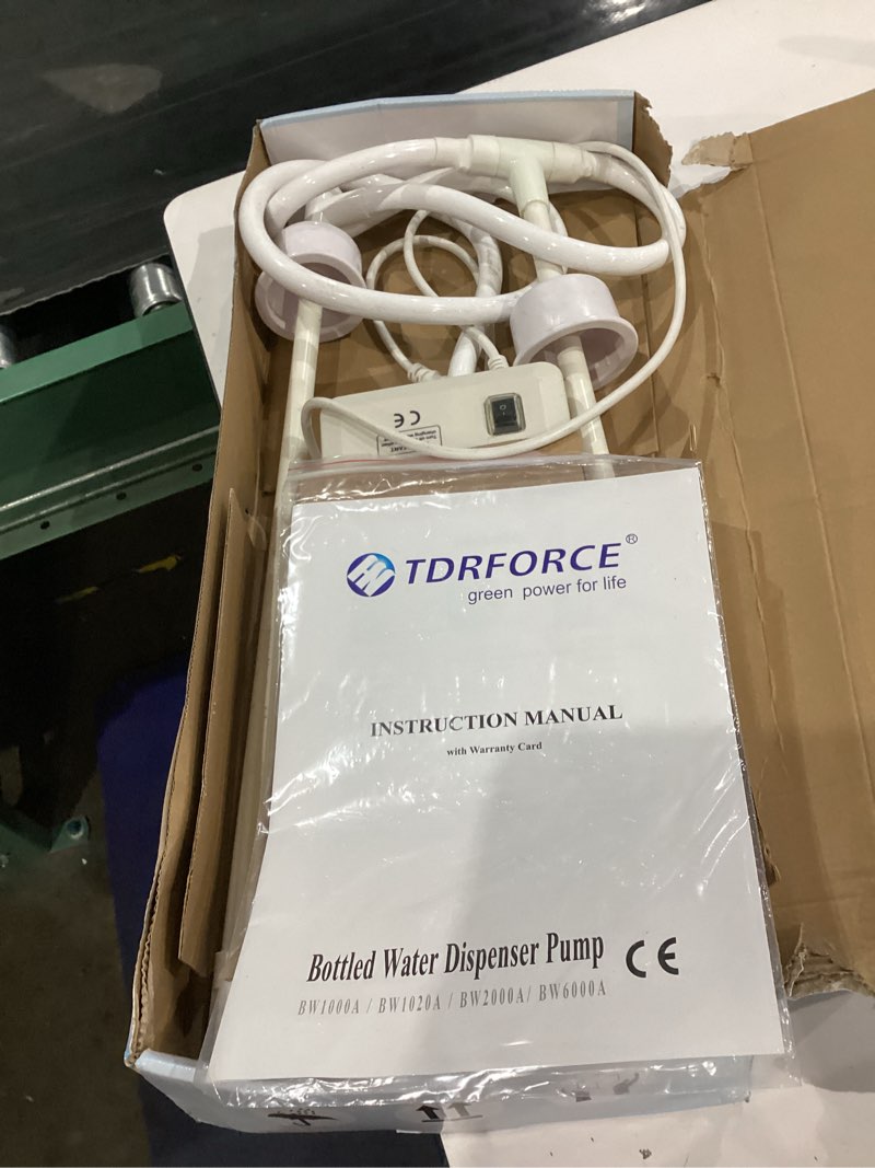 Condition photo showing As Is for tdrsuper electric drinking water pump bottle speed adjustable water dispenser pump 5 gal bottled water system with singel water inlet for refrigerator ice-maker coffee