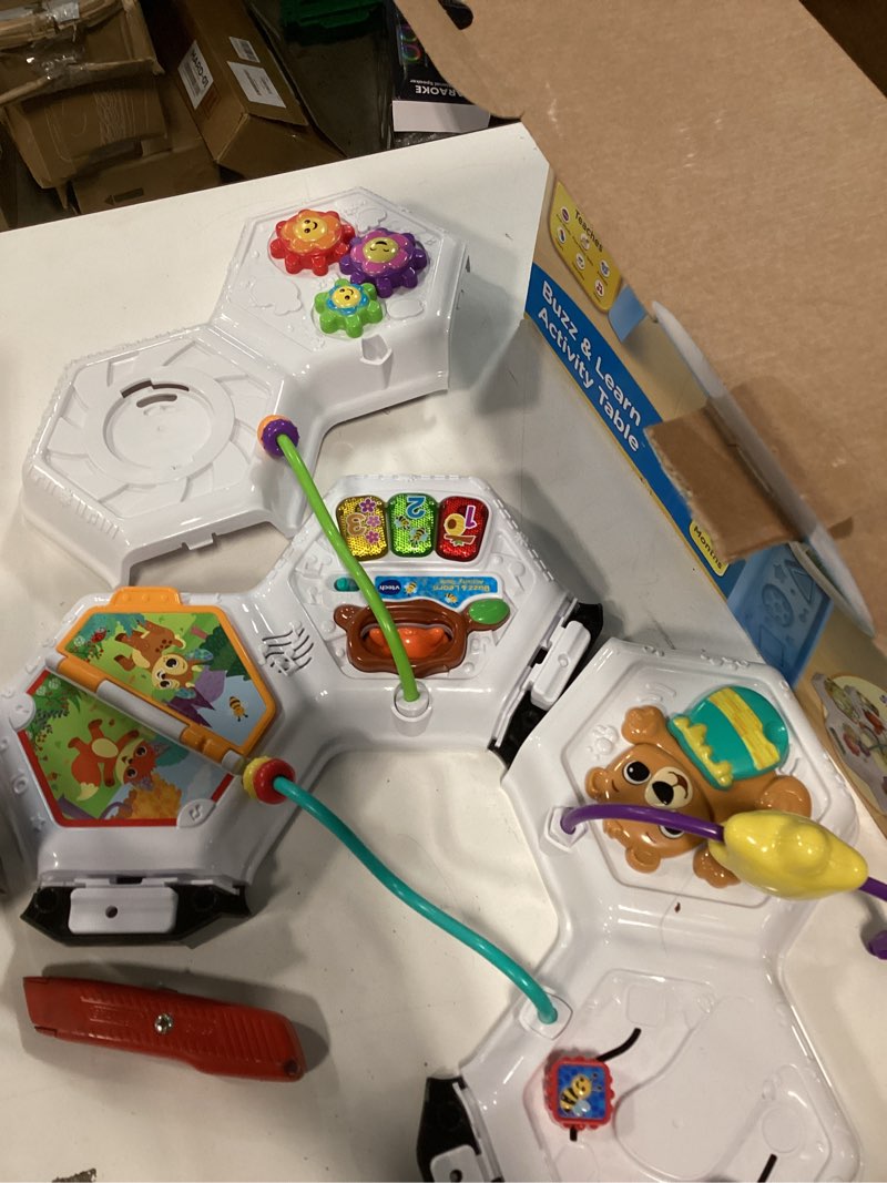 Condition photo showing As Is for VTech Buzz and Learn Activity Table with Seven Interactive Play Zones, Blue