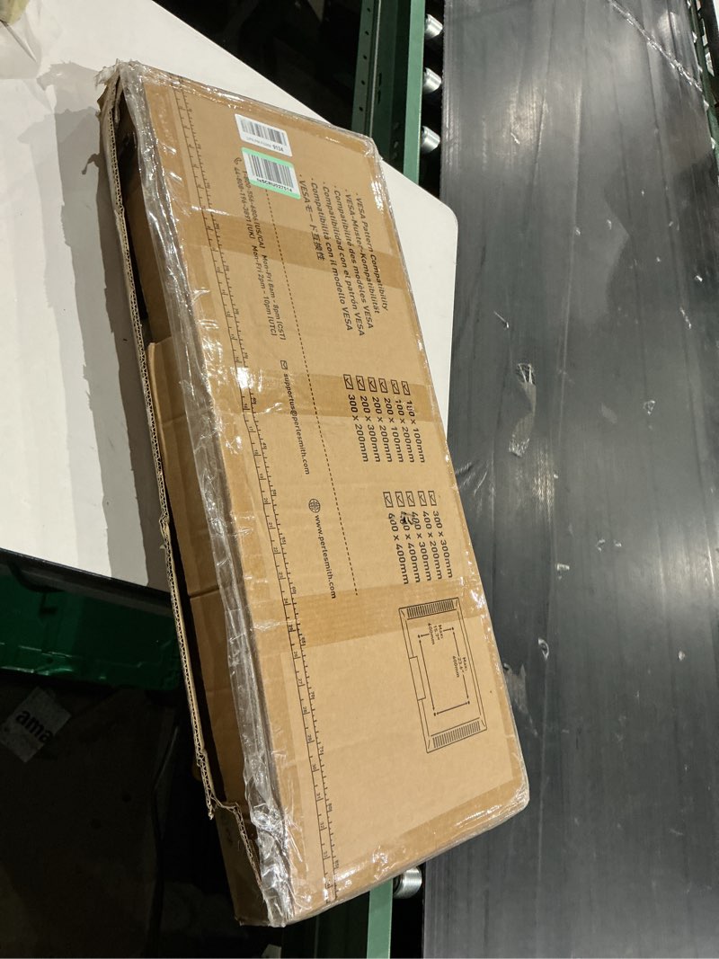 Condition photo showing Good Condition for perlesmith rolling tv stand on wheels for 32-83 inch screens up to 110lbs, mobile tv cart height adjustable portable outdoor tv stand tilt rolling tv cart with shelf max vesa 600x400mm pstvmc03 32-83 inch basic dual-column