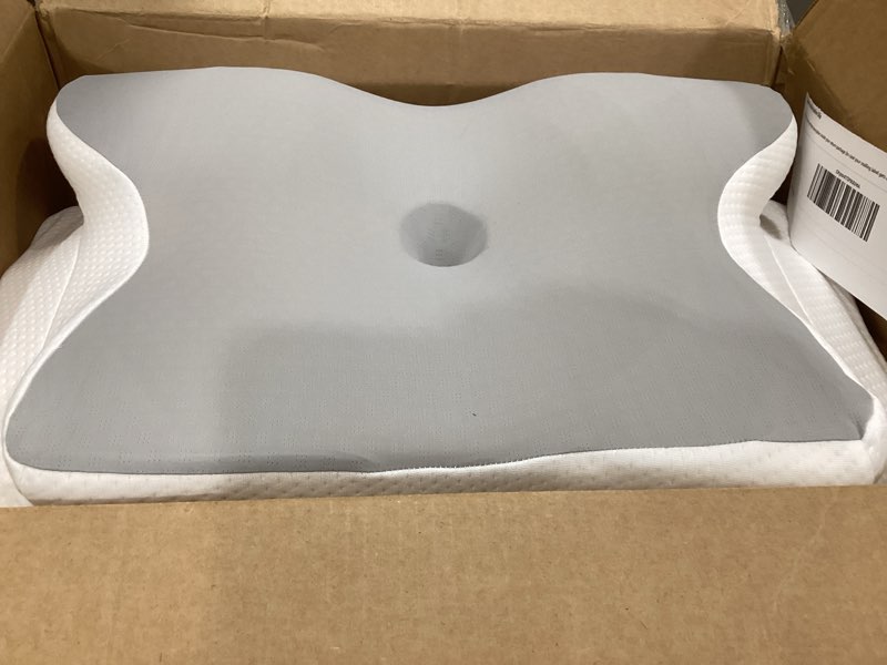 Condition photo showing Good Condition for ultra pain relief cooling pillow for neck support, adjustable cervical pillow cozy sleeping, odorless ergonomic contour memory foam pillows, orthopedic bed pillow for side back stomach sleeper dark grey queen