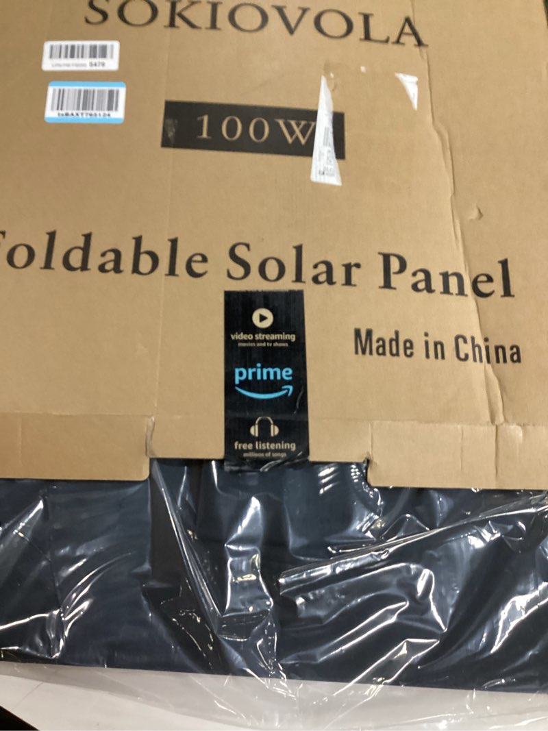 Condition photo showing New/Like New for SOKIOVOLA N-Type 16BB 100W Portable Solar Panel 18V Mono ETFE Foldable Solar Panel,25% High Efficiency IP68 Waterproof for Camping Outdoor RV Blackout SO-F100W