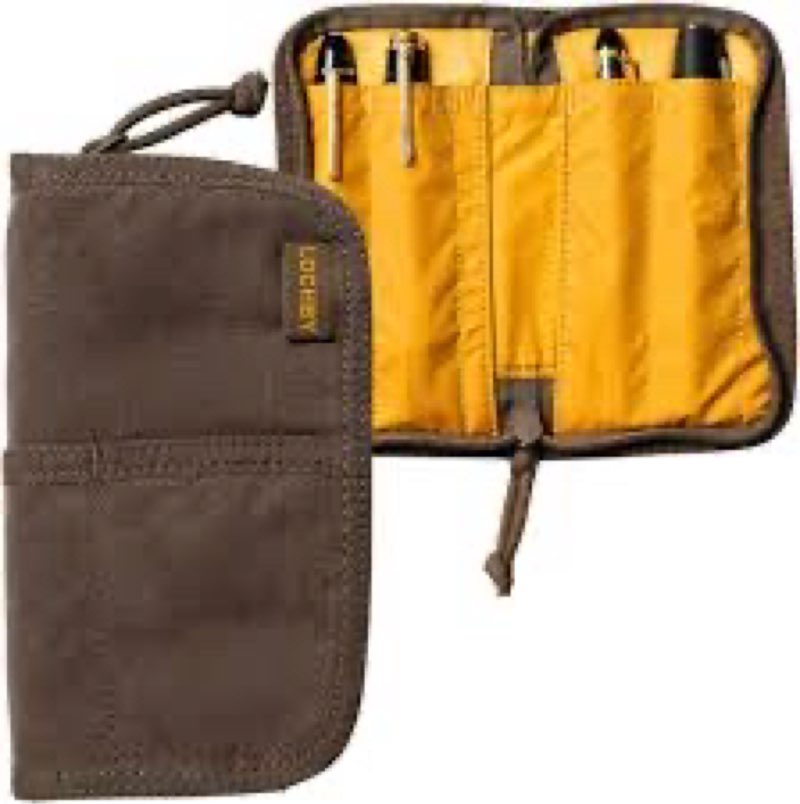 LOCHBY® Quattro | Slim & Elegant Pen Pouch | Durable Waxed Canvas Lightly Padded for Fountain Pen & 