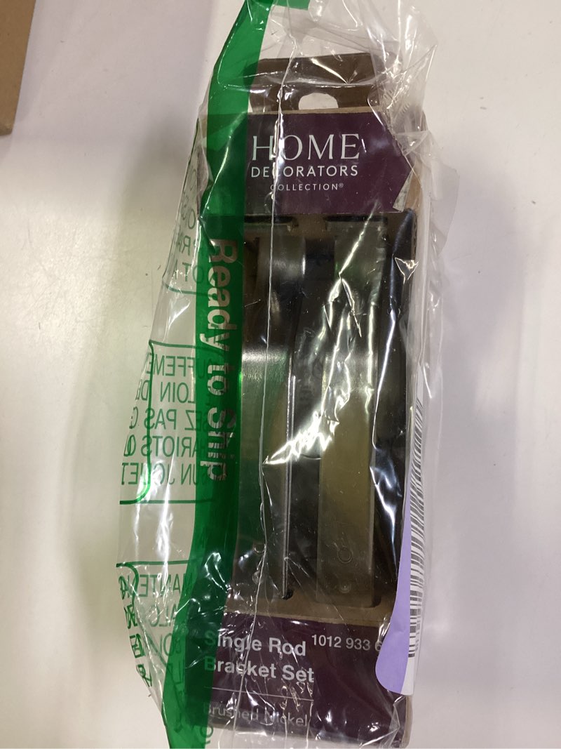 Condition photo showing New/Like New for Heavy Duty Adjustable Curtain Rod Brackets Rod Holders for 1 Inch Rod, Silver Color, (Set of 2) 2pcs Silver