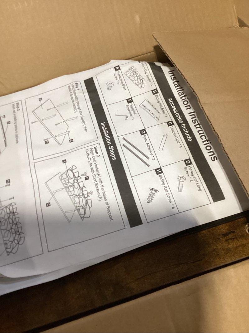 Condition photo showing New/Like New for Pull Out Water Bottle Organizer? Slide Out Tumbler Storage Organizer for Cabinet, Stanley 10 to 40 oz Cups?Cup Accessories?Cup Storage Tools?Black?