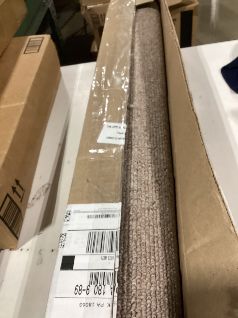 Condition photo showing Good Condition for house, home and more skid-resistant carpet indoor area rug floor mat - pebble beige - 3 ft x 3 ft - non slip rubber backing, stain resistant, dog friendly, living room bedroom kitchen entryway