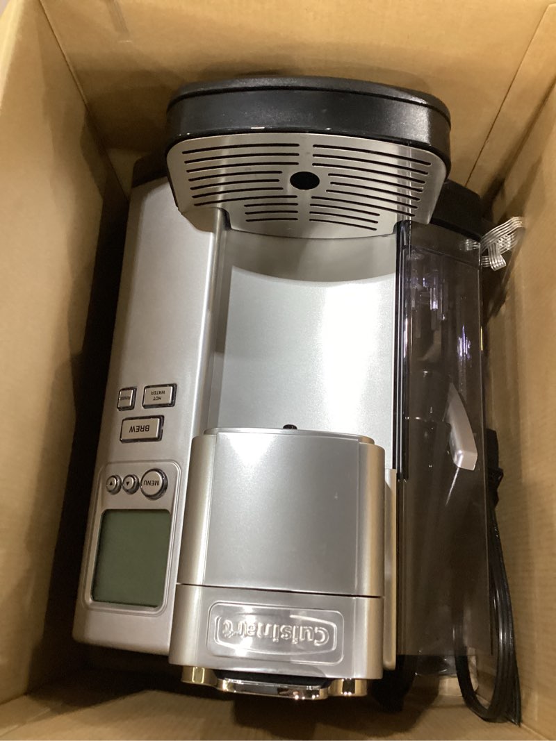 Condition photo showing As Is for cuisinart premium coffee makers 1 cup reusable filter cup espresso machine & coffee-maker combos