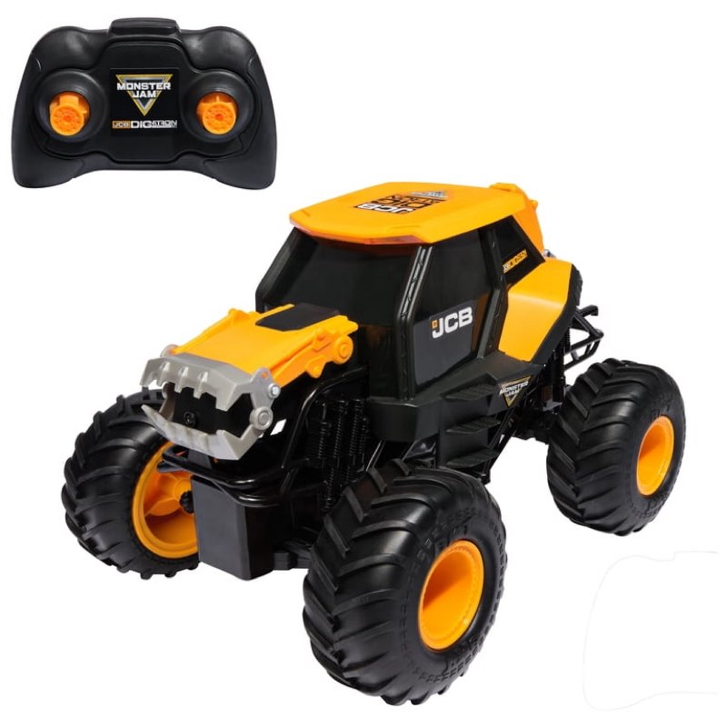 Monster Jam JCB Digatron Remote Control Vehicle with Lights, 1:15 Scale (missing remote control)