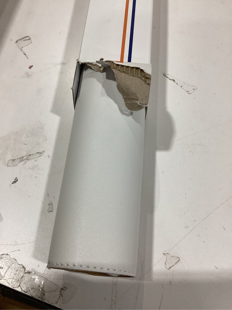 Condition photo showing New/Like New for Leather Desk Protector, 47in*23.7in Large Mat with Natural Cork & PU Leather, Mouse Pad, Non-Slip Office Mat, Waterproof Writing Pad for Office and Home (Ivory White) 47in*23in White