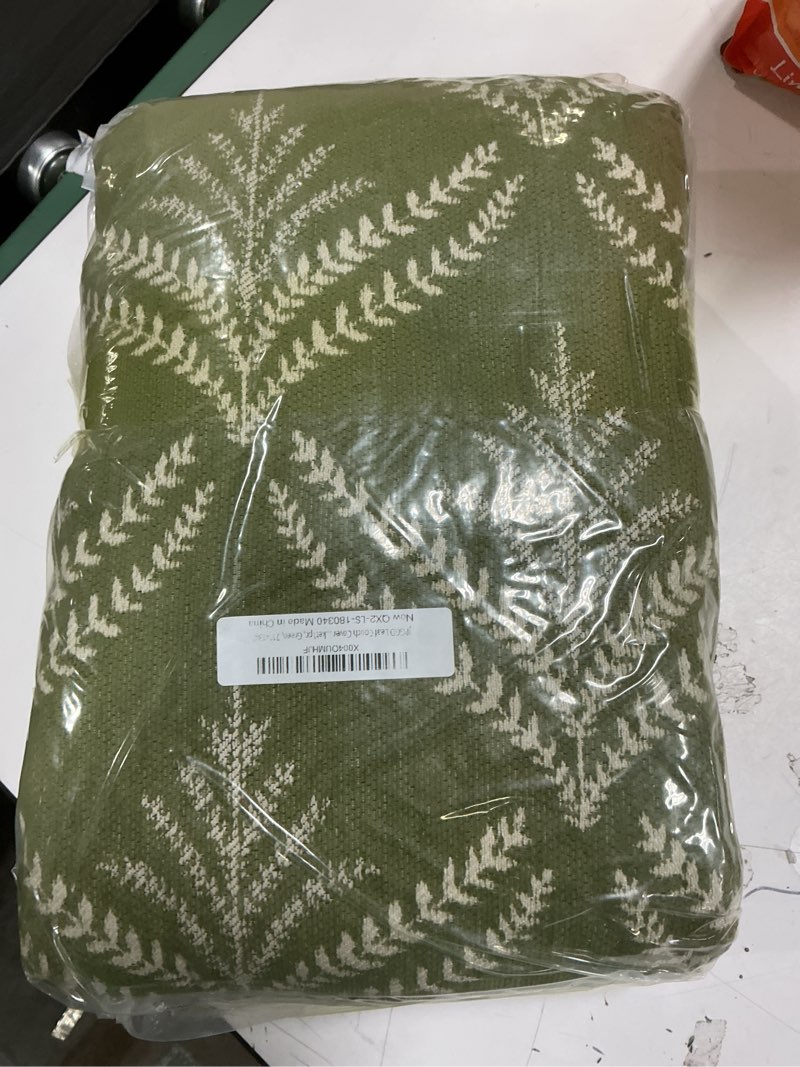 Condition photo showing New/Like New for Leaf Couch Blanket Cover,Chenille Sofa Covers Washable for Dogs,Couch Covers for Sofa, Soft Slipcovers for Couches and Sofas Pet Friendly or 2-3 Cushion Couch?1pc, Green, 71"×134" 1pc/71"x 134"/Rectangular Leaf Green