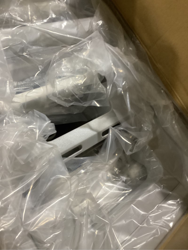 Condition photo showing New/Like New for joymoop mop and bucket with wringer set, hands free flat floor mop and bucket, with 8 washable microfiber pads, wet and dry use, floor cleaning system middle white bucket #13 + 60" flat mop + 8 pads
