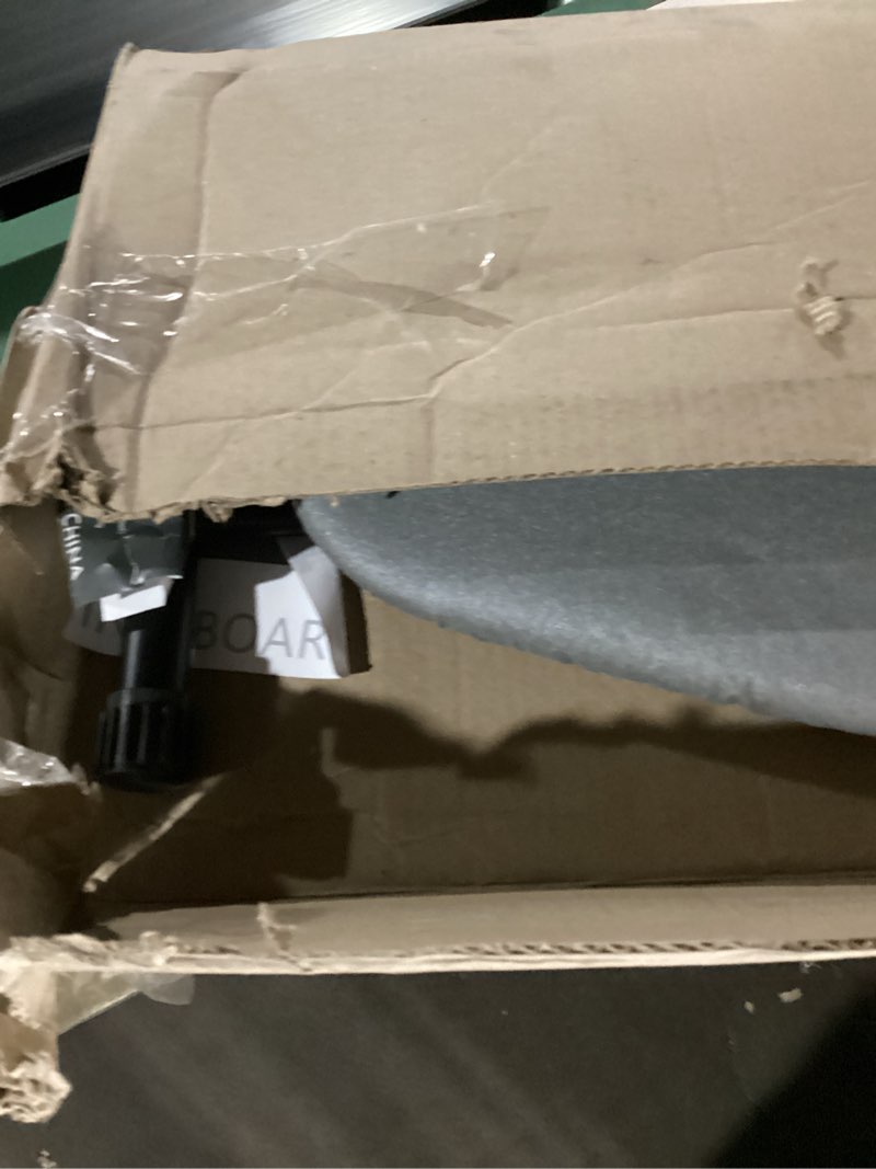 Condition photo showing New/Like New for deluxe ironing board with heat resistant cover and thicken felt pad, heavy sturdy legs,full size hanger iron board,foldable (l-grey)