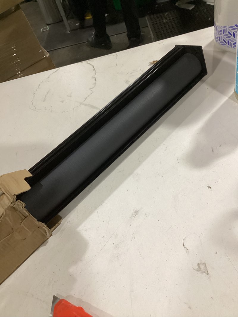 Condition photo showing As Is for (similar to )boolegon blackout roller shades for windows,cordless,linen fabric,roller blinds,thermal insulated fabric uv protection,window shades for home,office,bedroom,door,blackout-gray,custom size