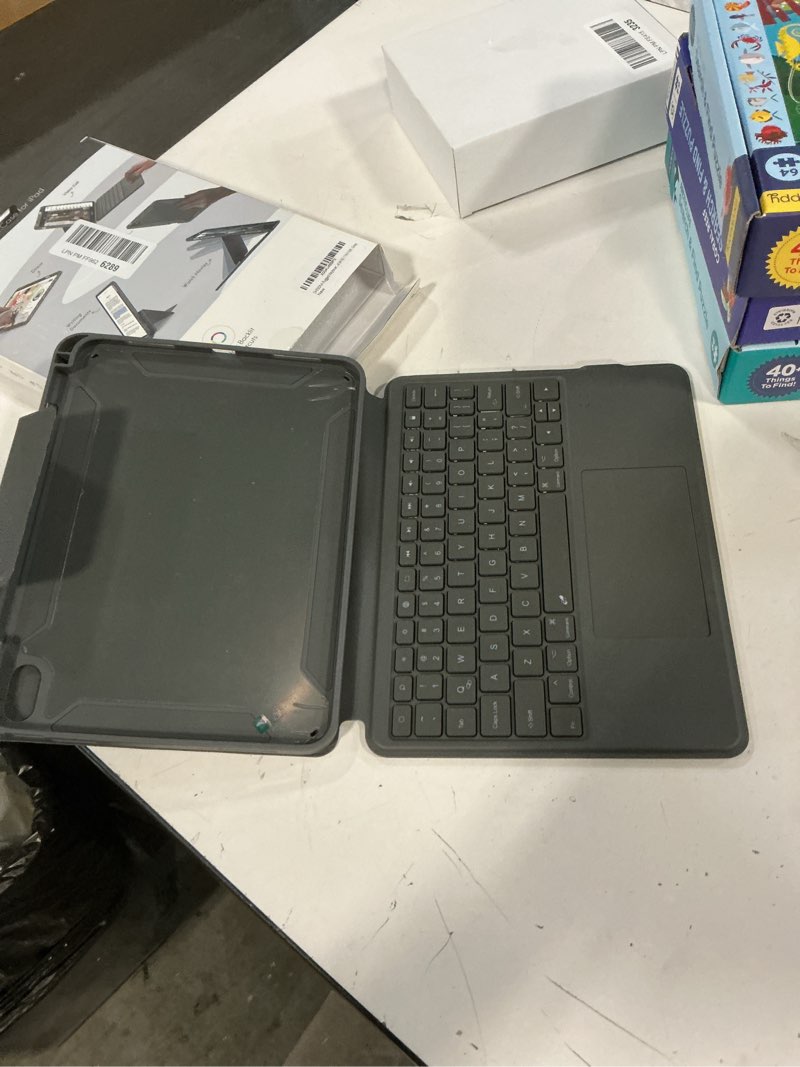 Condition photo showing Good Condition for CHESONA Rugged Keyboard Case for iPad (A16) 11th 2025/10th Generation 10.9-inch 2022, Smart Trackpad, 15°-180° Adjustable, Portrait/Landscape, Magnetic Backlit Keyboard for iPad (A16) 11th/10th, Grey For iPad 10th Gen 10.9‘' & 11th Gen (A16) Grey