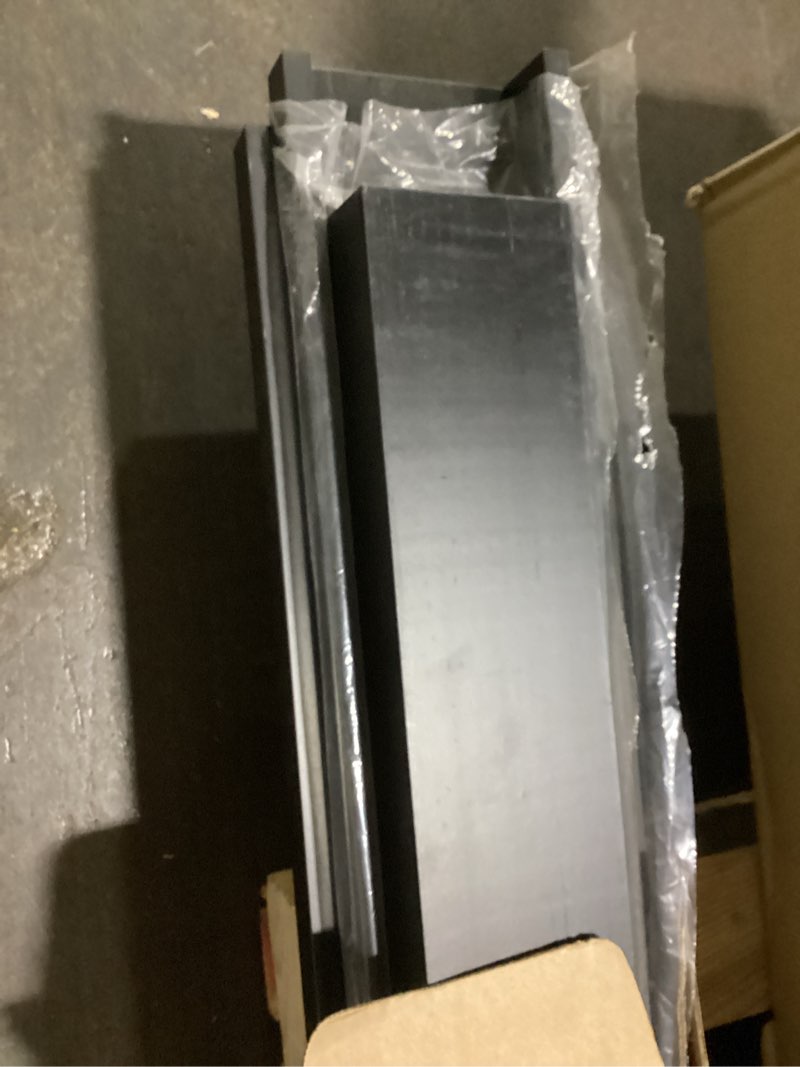Condition photo showing Good Condition for possibly incomplete .. axeman picture ledge shelf | 16 inch black floating shelves set of 3 | rustic wood wall shelves with lip | 16\" black picture shelf for wall with ledge | photo shelves black 16 inch