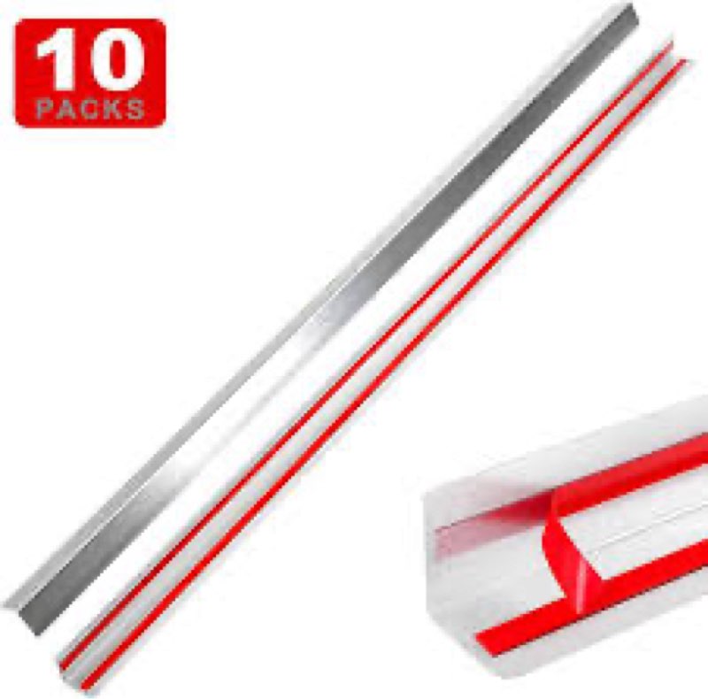 0.5x0.5x48 inches 304 stainless steel golden wall corner guards (10-pack) heavy duty rounded corner protector, smooth folded edge design for wall protection stainless steel slab 0.5x0.5x48 inches golden 10