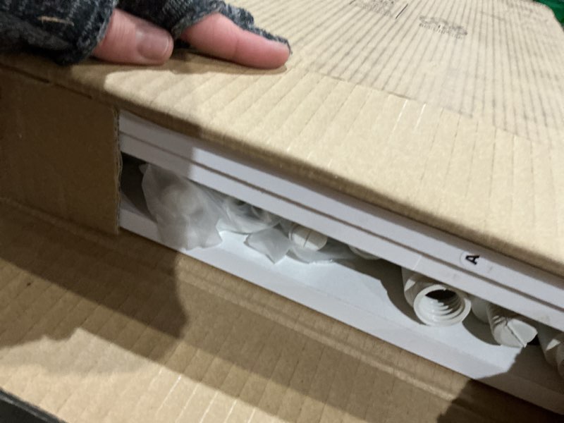 Condition photo showing Good Condition for furinno turn-n-tube storage shelves, 3-tier book shelf, corner shelf, toolless open shelves, for organization and storage, living room, garage, home office, white white 3-tier