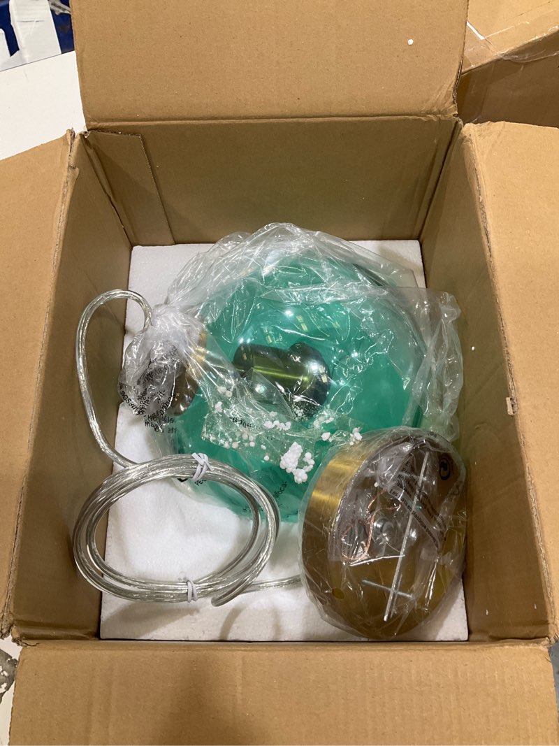 Condition photo showing Good Condition for light blue glass pendant lights kitchen island globe pendant light fixtures modern pendant lighting for bedroom living dining room light fixture (5.9 in, 1 pack) light blue 1 pack 5.9in