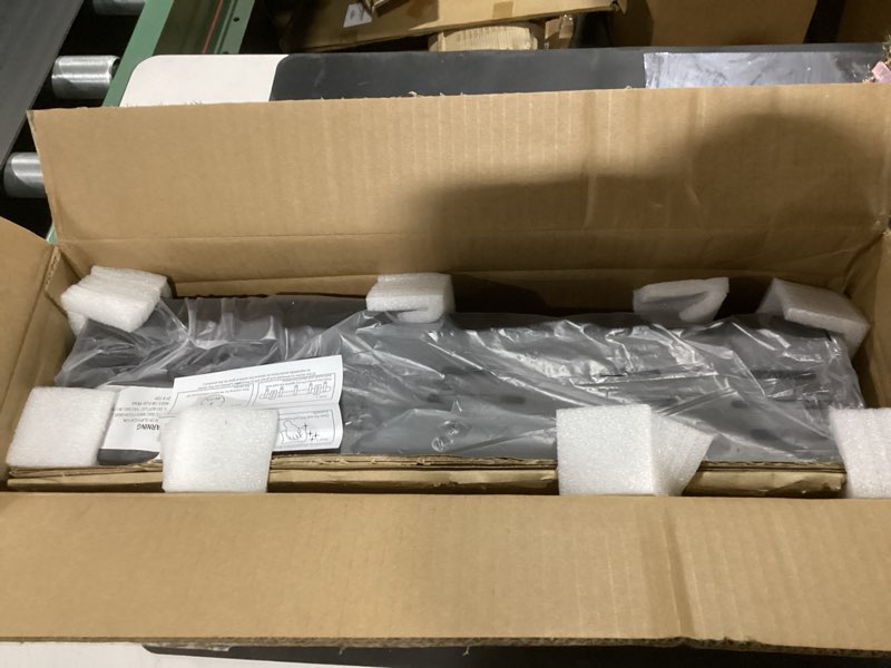 Condition photo showing New/Like New for wall mounted toothbrush holder with 3 cups, bathroom storage organizer rack with tissue box, no drill installation