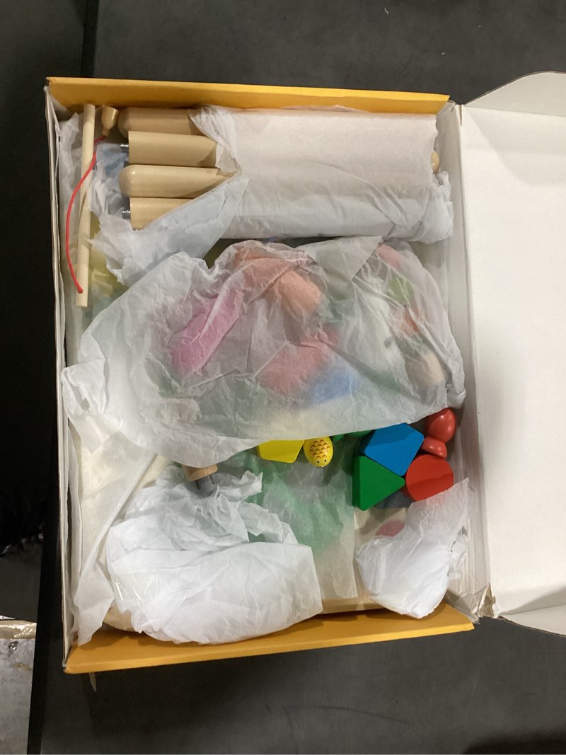 Condition photo showing Good Condition for activity table, montessori toys for 1 2 year old girls boy gifts, 7 in 1 wooden sensory play table for toddler 1 2 3, learning toys for baby 12-18 months 1st christmas birthday gifts with maze