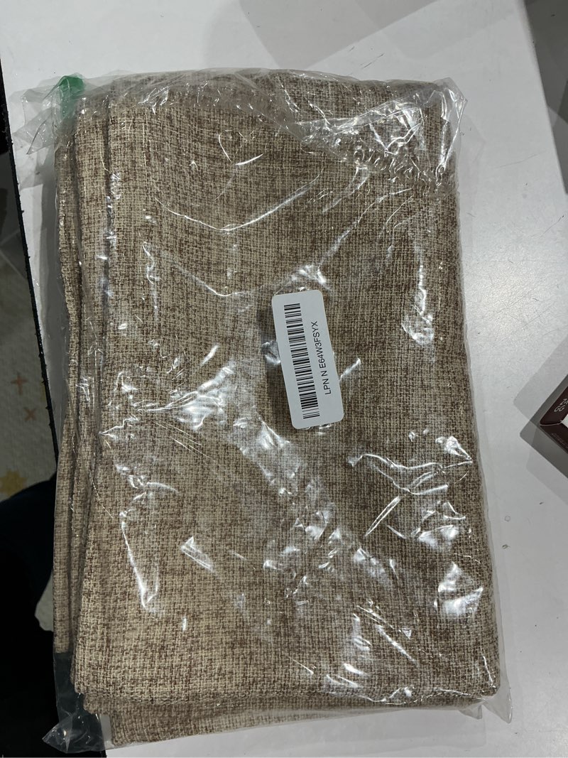 Condition photo showing Good Condition for zeemart burlap style farmhouse table runners 90 inches long, beige rustic woven dining table runner for everyday use, 14x90 inches, oatmeal beige classic burlap/oatmeal beige 14x90 inches