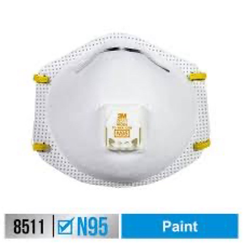 3m cool flow valve respirator 8511  n95  white  10 masks