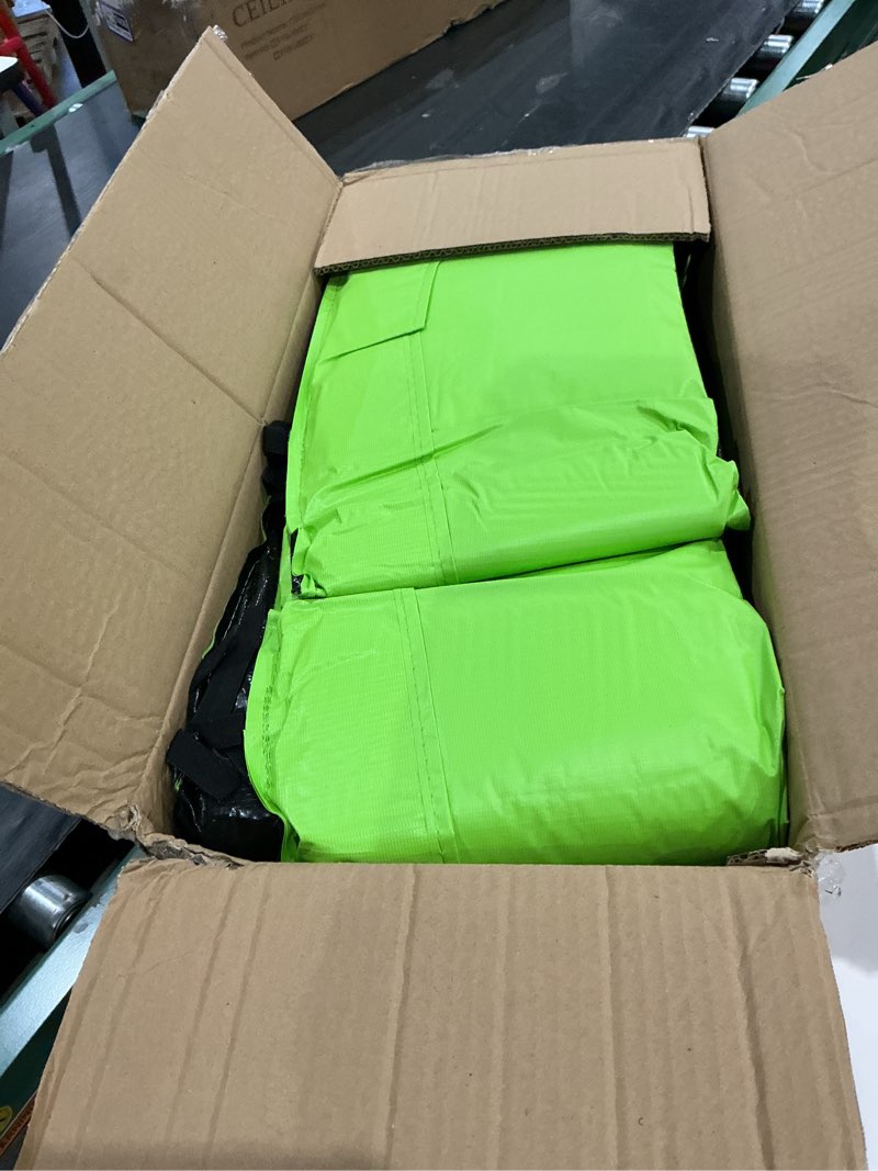 Condition photo showing Good Condition for langxun universal trampoline repalcement safety pad, 8ft 10ft 12ft 14ft 15ft 16ft waterproof surround spring foam cover for round frame 10ft green