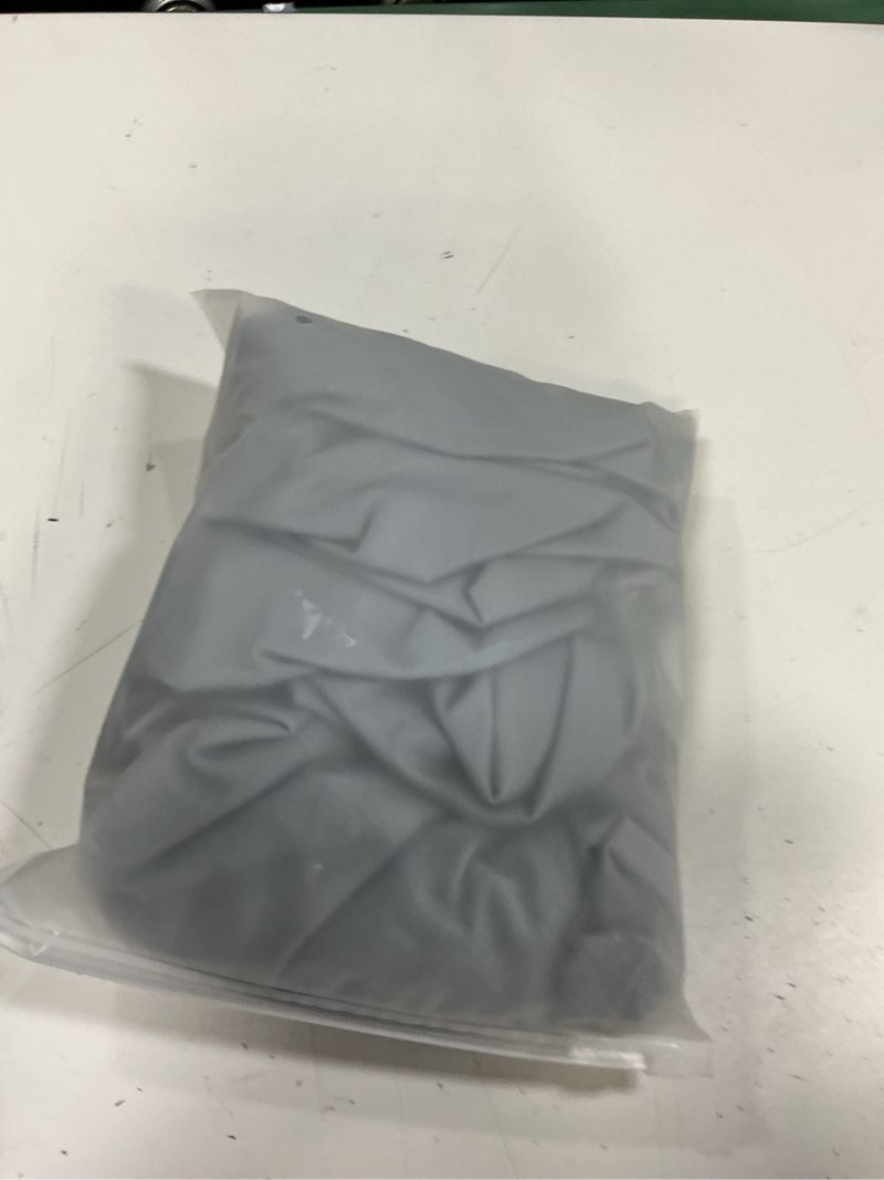 Condition photo showing New/Like New for dining chair seat covers set of 4, pu leather kitchen chair seat covers stretch waterproof dining room chair cover for kitchen/hotel, tasteless seat covers for chairs (grey 4 pcs) pu leather - light grey 4 pieces