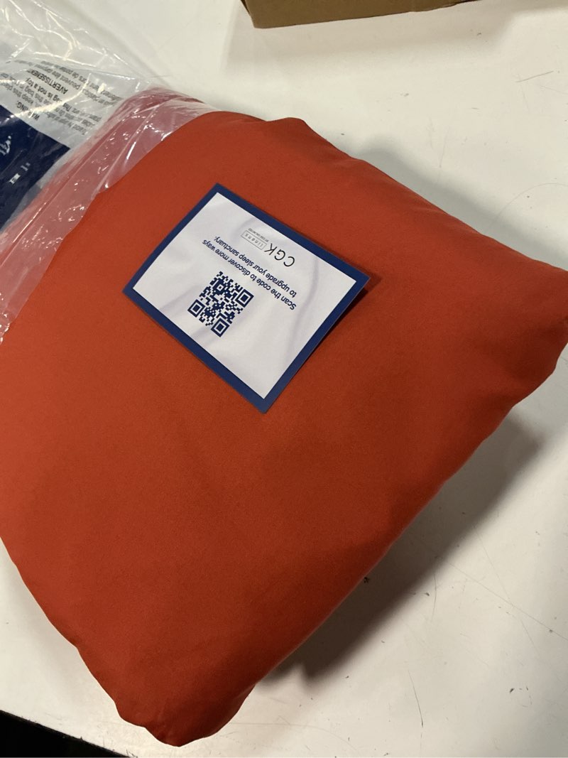 Condition photo showing New/Like New for queen size 4 piece sheet set - comfy breathable & cooling sheets - hotel luxury bed sheets for women & men - deep pockets, easy-fit, soft and wrinkle free sheets - terracotta oeko-tex bed sheet set 26 - terracotta queen