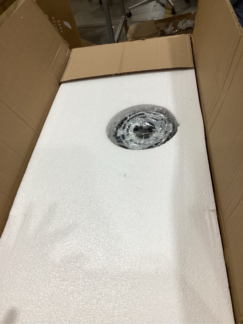 Condition photo showing Good Condition for Bathroom Vanity Light with Clear Glass Shade, E26 Base, 31 Inch Vanity Lighting Fixtures Over Mirror, Vanity Lights for Bathroom (Exclude E26 Bulb) - Black and Gold, 4-Lights Black and Gold 4-Lights