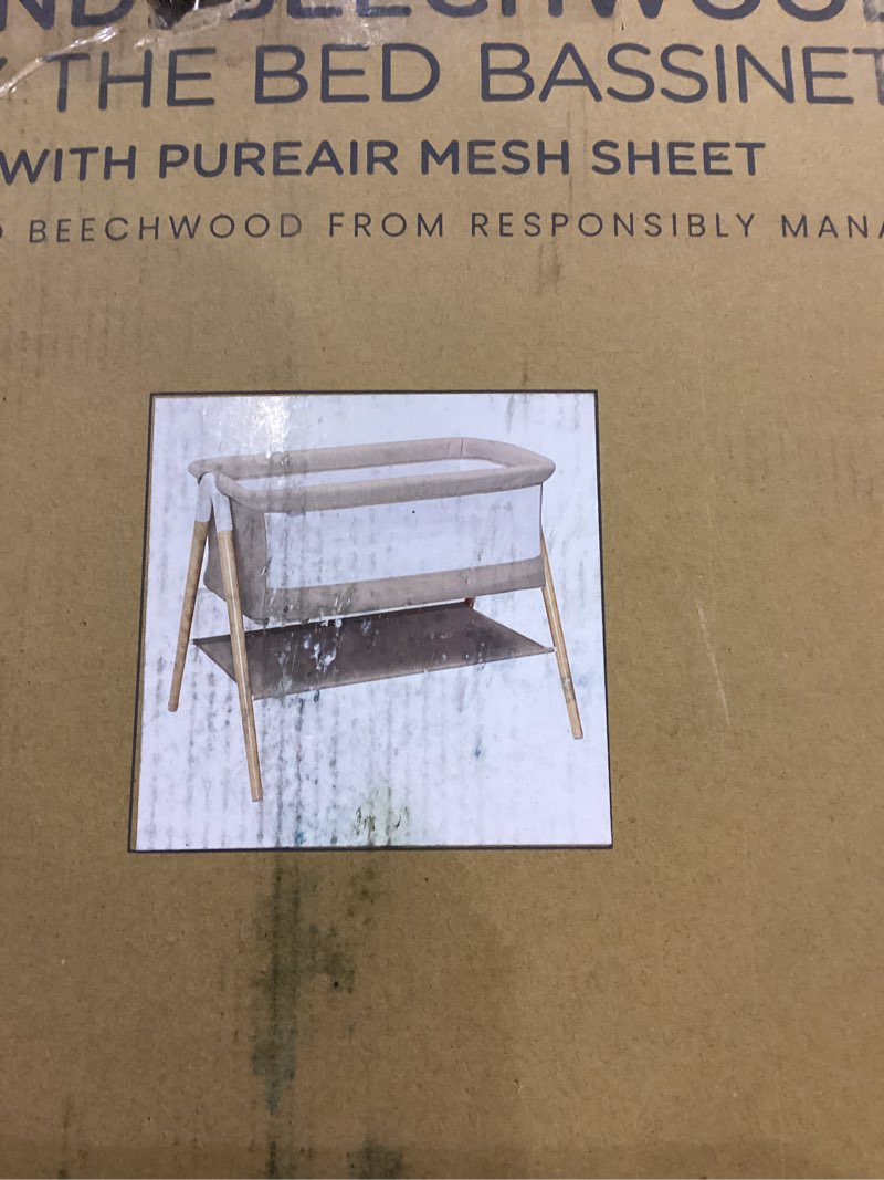 Bondi beechwood by the bed bassinet