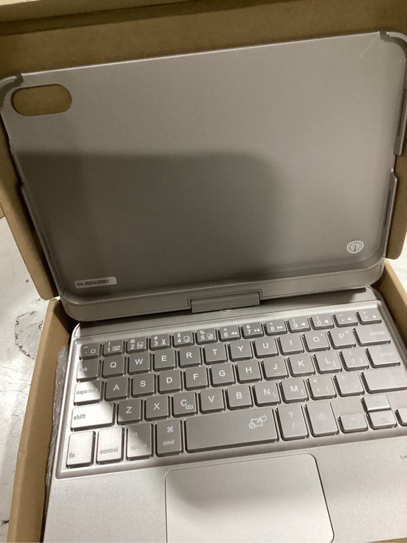 Condition photo showing New/Like New for GreenLaw Keyboard Case for iPad mini 7(2024) & Mini 6 (2021) 8.3", Smart Touchpad, 7 Color Backlit, Type-C Rechargeable, 360° Rotate Keyboard Case for iPad mini 7th/6th Generation, Starlight For iPad 8.3 inch Mini 7/ 6 Starlight