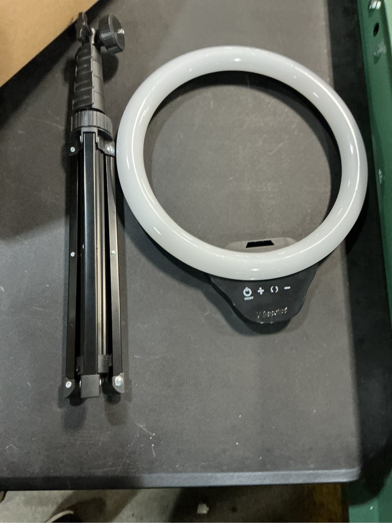 Condition photo showing Good Condition for ubeesize 12'' led ring light with 62'' tripod stand, selfie ring light for video recording, live streaming, tiktok & youtube, compatible with iphone & android (black) 12-in black