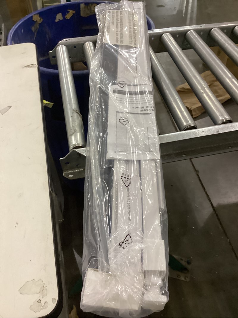 LazBlinds No Tools No Drill Cordless 1" Vinyl Mini Blinds, 100% Blackout Blinds for Indoor Windows, 