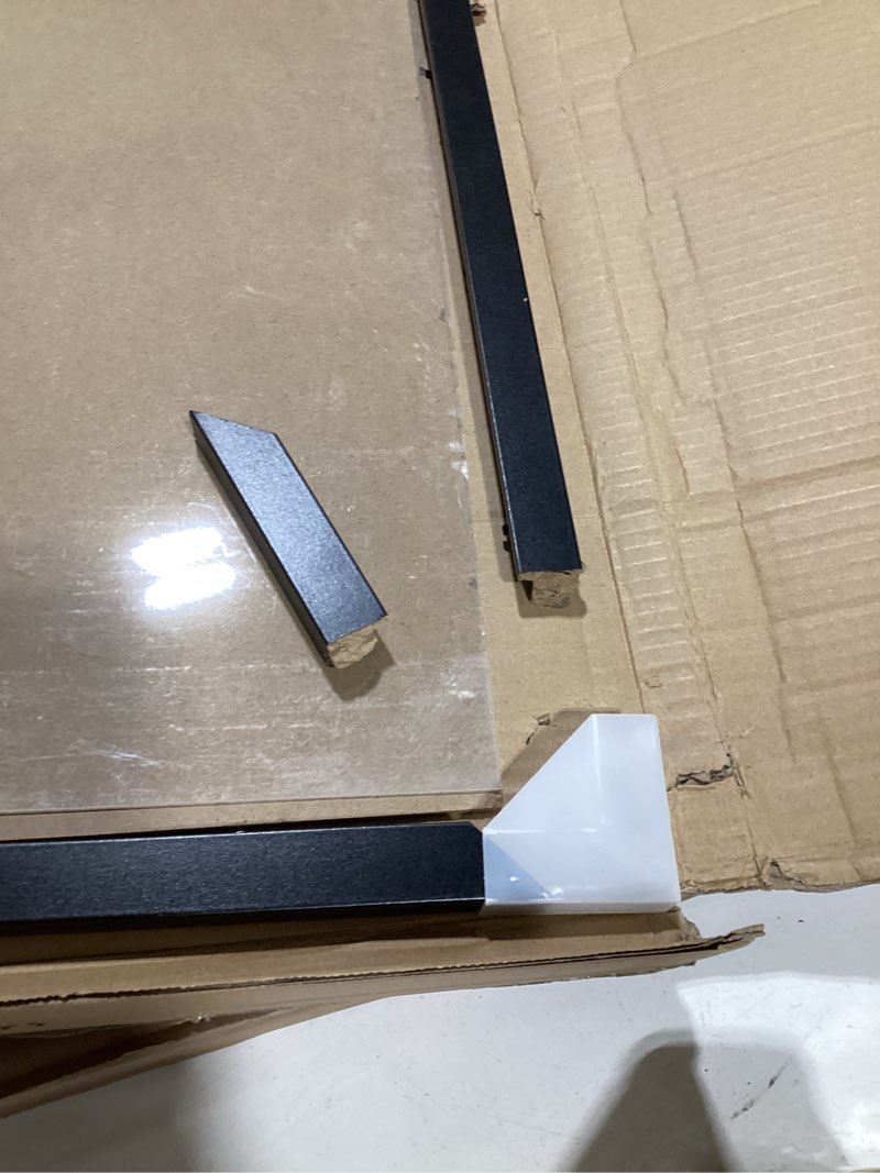 Condition photo showing As Is for americanflat 14x20 picture frame with polished plexiglass - signature collection - gallery-style frames made of engineered wood - photo frame for wall display - black 14x20 black