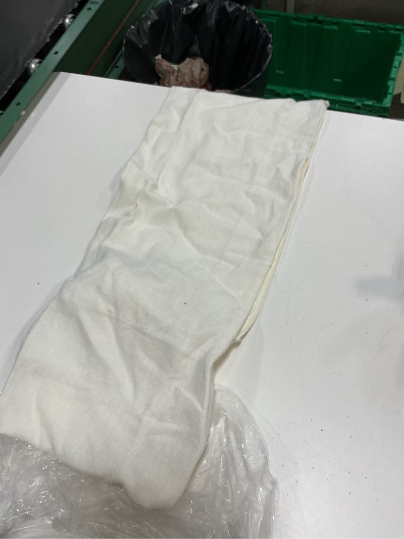 Condition photo showing Good Condition for quince european linen oversized lumbar pillow cover ivory 12x48 in 