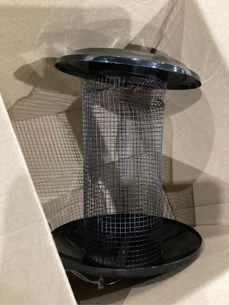 Condition photo showing As Is for nature's way midnight metal mesh mixed seed and peanut bird feeder for wild birds and outdoor décor, 2.75 quart capacity, easy to clean and fill with easy-cling mesh, black