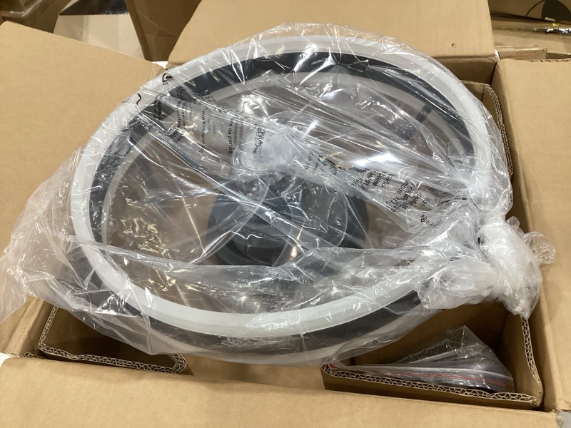 Condition photo showing Good Condition for addlon 24'' ceiling fans with lights and remote, low profile flush mount ceiling fan with light, 3000-6000k dimmable led fandelier, modern small black ceiling fan for bedroom, kitchen, living room black 24 inch