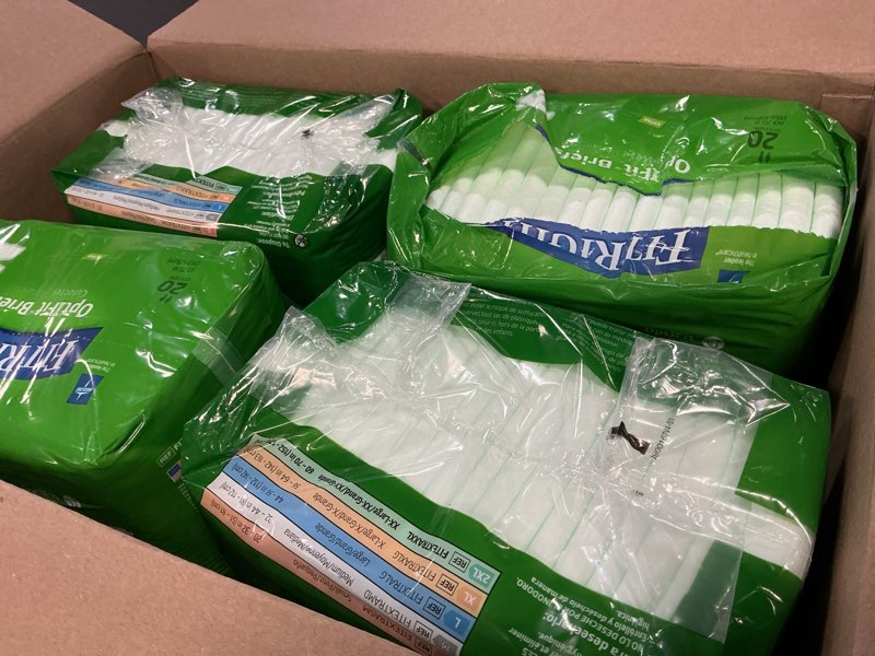 Condition photo showing Good Condition for FitRight OptiFit Extra Adult Briefs, Incontinence Diapers with Tabs, Moderate Absorbency, 2XL, 60 to 70", 20 Count (Pack of 4) 80 Count XX-Large