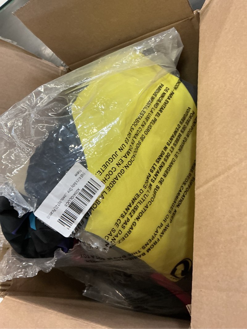 Condition photo showing Good Condition for Kids Girls Boys One Piece Snowsuits Colorful Ski Suits Jumpsuits High Collar Hood Zipper Waterproof Jackets Winter Picasso 8-9 Years