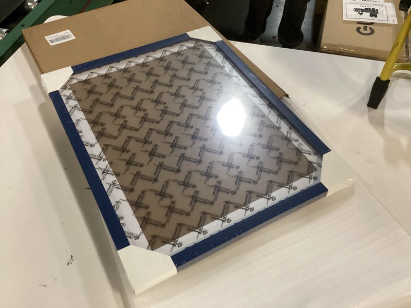 Condition photo showing New/Like New for 14x18 Picture Frame Diamond Painting Frames Poster Frames Made of Solid Wood,Display Pictures 12x16 with Mat or 14x18 without Mat for Photos, Paintings,Walls Decoration,Anniversary,Wedding,Christmas Jazz Blue 14x18 inch