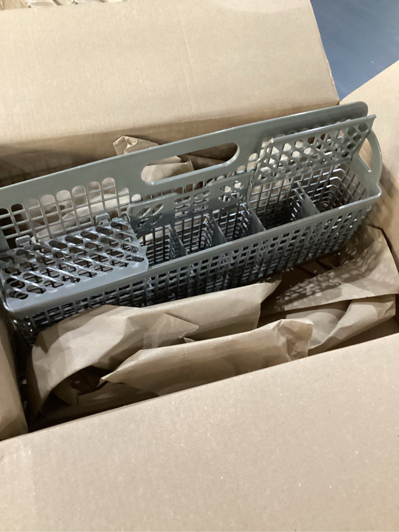 Condition photo showing As Is for upgraded 8531233 wp8562043 dishwasher silverware basket replacement, fits for kitchenaid kenmore whirlpool dishwasher utensil basket parts kdfe104hps0 kdte334gps0 universal dishwasher cutlery basket