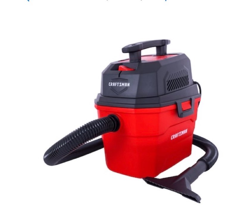 craftsman 3-gallon 3 hp corded wet/dry shop vacuum with accessories included