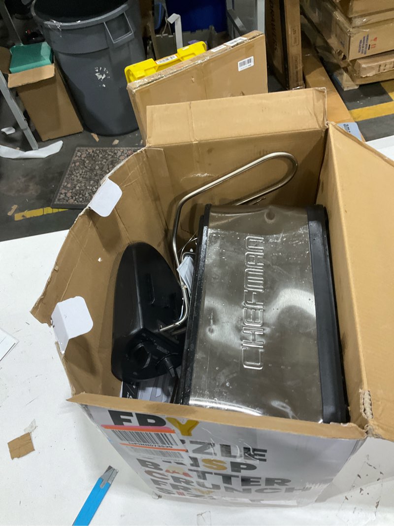 Condition photo showing As Is for Chefman 4.5 Liter Deep Fryer w/Basket Strainer, XL Jumbo Size, Adjustable Temperature & Timer, Perfect for Fried Chicken, Shrimp, French Fries, Chips & More, Removable Oil-Container, Stainless Steel Large