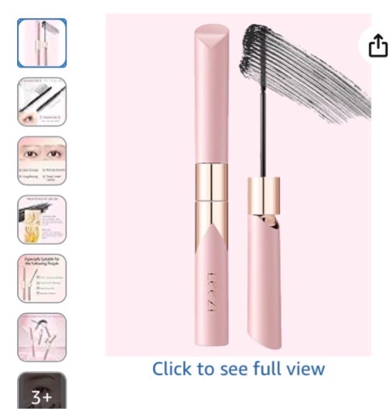 Lengthening Black Mascara for Fine Short Lashes & Older Women – Quick-Drying, Smudge-Proof & Waterpr