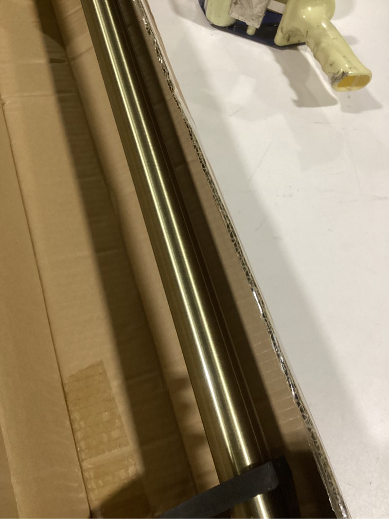 Condition photo showing Good Condition for Heavy Duty Curtain Rods,1 1/4" Large Diameter Premium Nonadjustable Curtain Rod,108in/9ft Custom Window Treatment Rods with Durable Aluminum Brackets and End Caps,Antique Bronze Finish Antique Bronze 108in/9ft