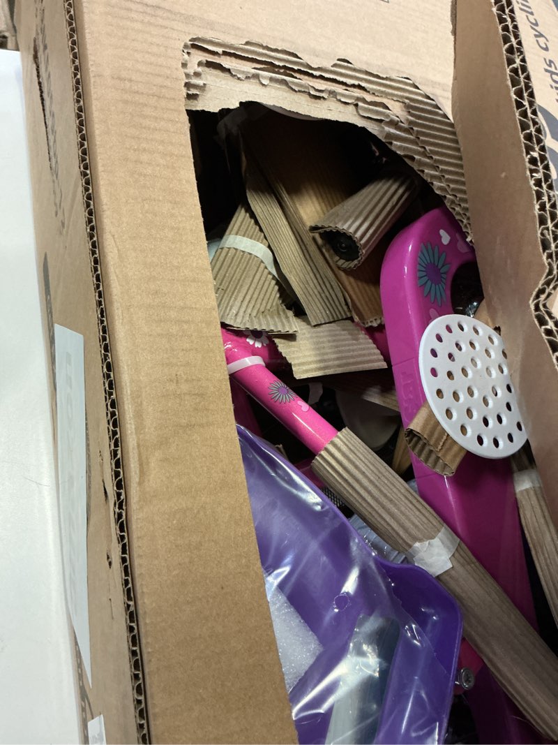 Condition photo showing Good Condition for JOYSTAR Little Daisy Kids Bike for Girls Boys Ages 2-7 Years, 12 14 16 Inch Girls Bikes with Doll Bike Seat & Streamers, Boys Bike with Flag & Number Plate, Multiple Colors LittleDaisy-Fuchsia 12 Inch With Training Wheels