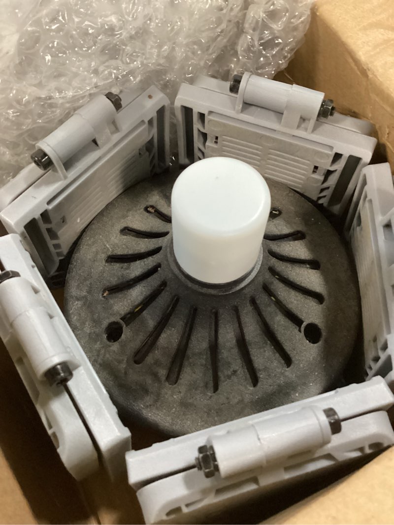 Condition photo showing As Is for nexillumi 2-pack led garage light 180w, 36000lm garage lights ceiling led with e26/e27 medium base, 6000k deformable led shop lights with 10+1 adjustable panels for garage, workshop, attic, basemen 180w 2 pack