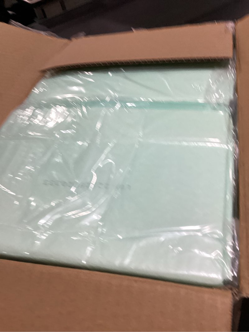 Condition photo showing Good Condition for 100 count 22” x 22” super absorbency disposable underpads, leakproof quick drying disposable pads for baby, puppy and adults, puppy pads, cat pee pads for dogs, potty puppy training pads