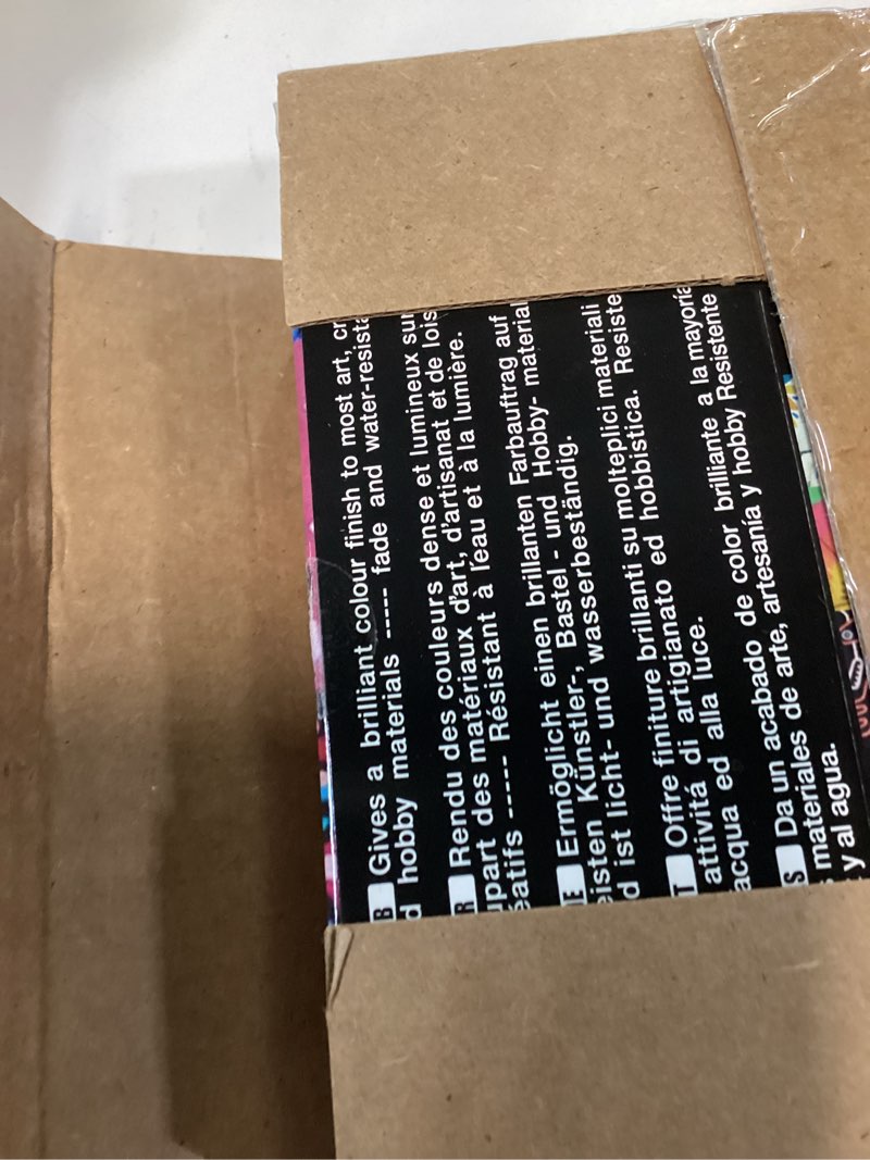Condition photo showing New/Like New for uni posca paint markers, 5m medium acrylic markers with reversible tips, artist recommended for gifts, decorations, fabric, metal, glass, wood and canvas, assorted colors, set of 29