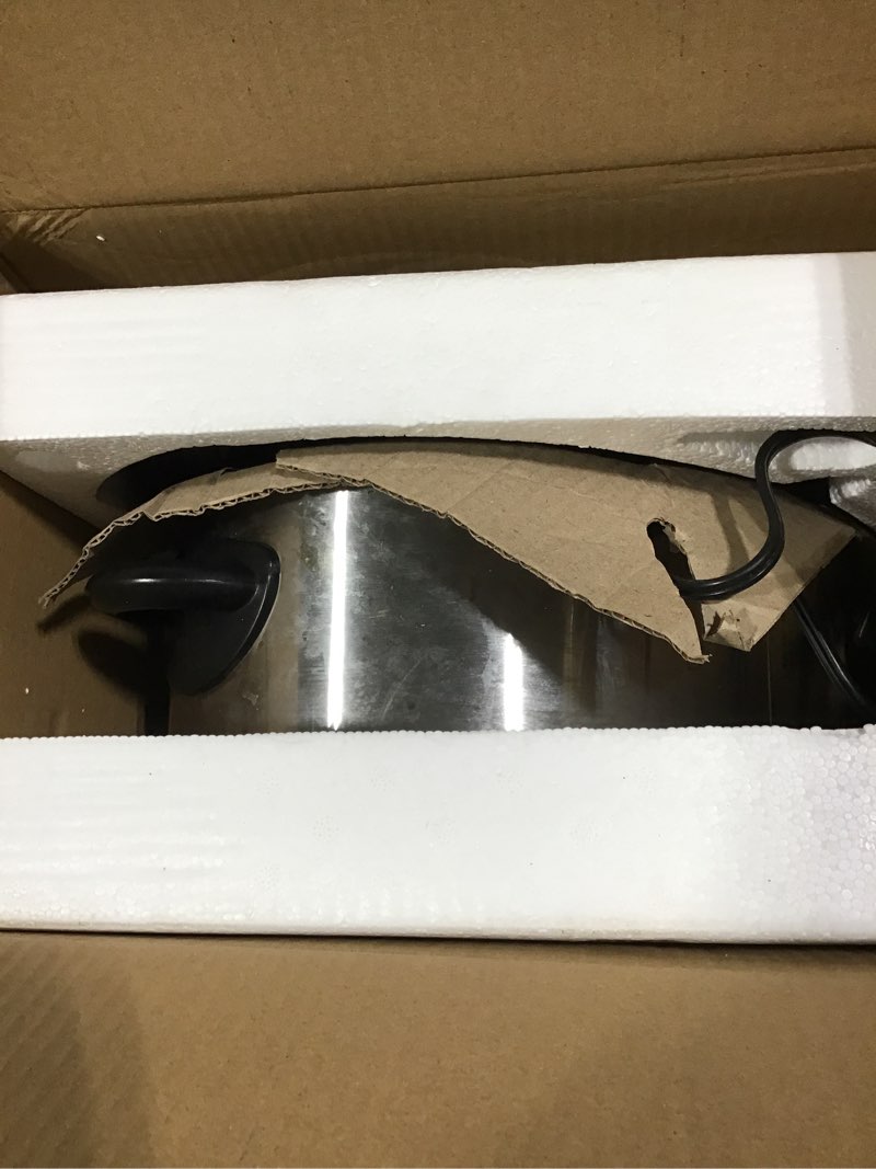 Condition photo showing As Is for Crock-Pot 7 Quart Oval Manual Slow Cooker, Stainless Steel (SCV700-S-BR), Versatile Cookware for Large Families or Entertaining 7 Quarts